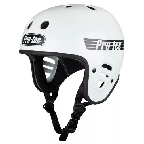 Full Cut Gloss White wakeboard helmet