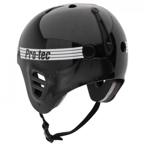 Full Cut Gloss Black wakeboard helmet